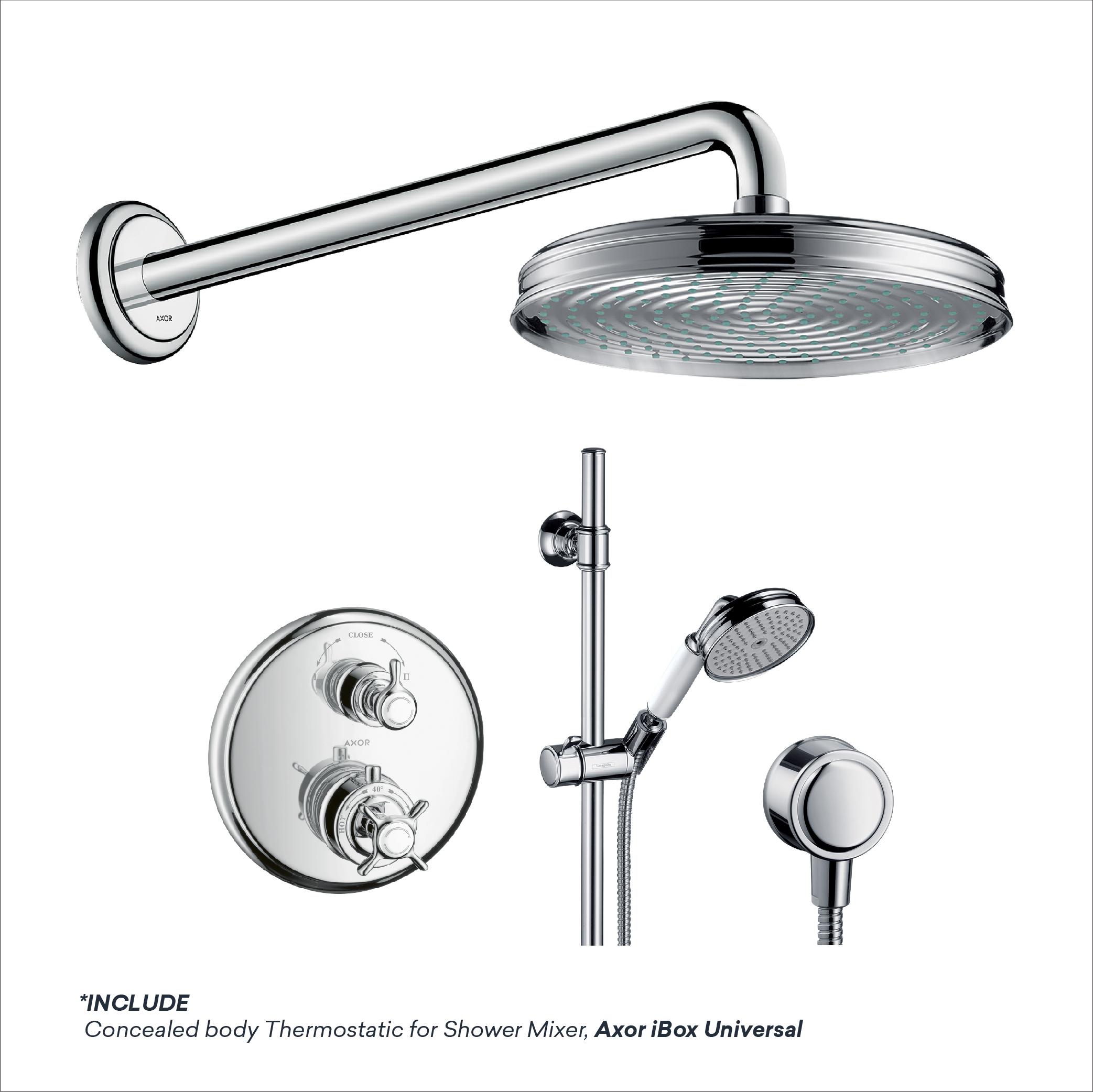 AXOR Montreux-Chrome AXOR MONTREUX SHOWER SET - Image 1