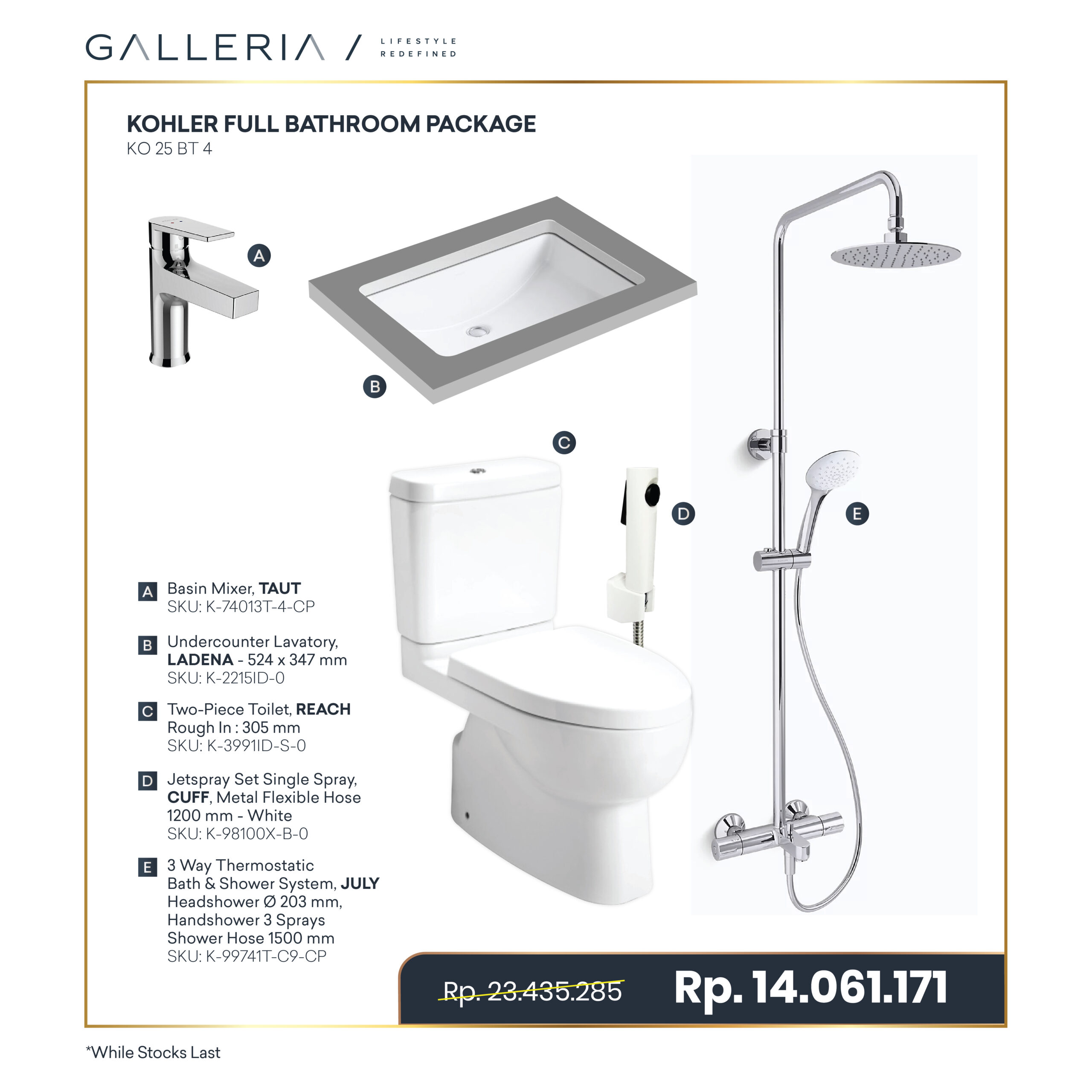 Package Promo-03 KOHLER FULL BATHROOM PACKAGE 3 - Image 1