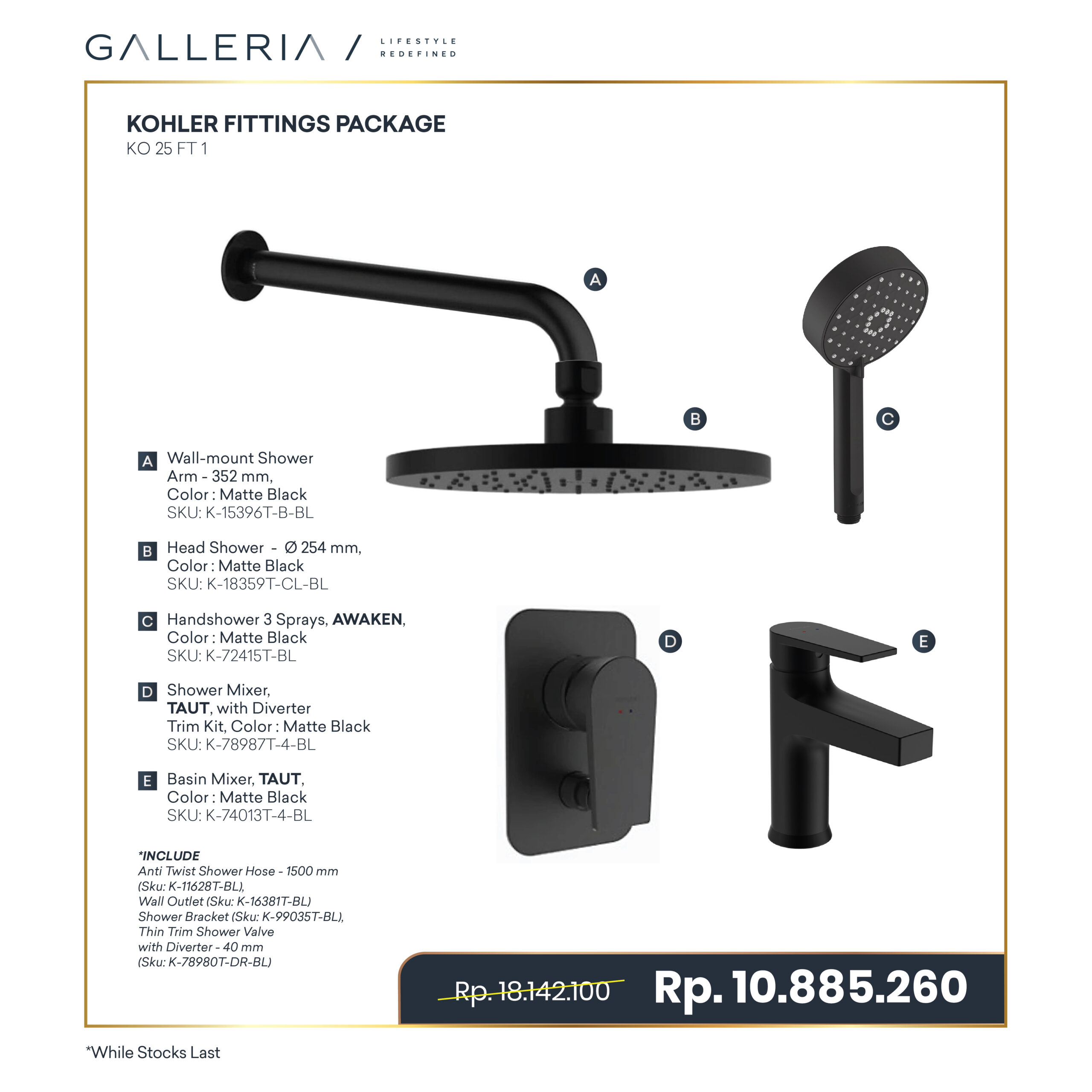 Paket - Commerce-24 KOHLER FITTINGS PACKAGE 2 - Image 1